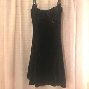 American Apparel Velvet Bustier Fit & Flare dress
